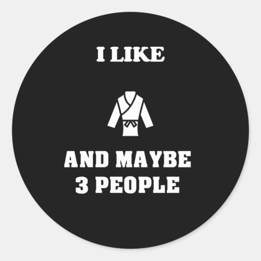 Judo Ronde Sticker (Voorkant)