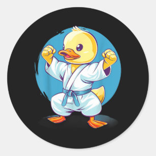 Judo Rubber Eend Natuur Kickboksen Taekwondo Ronde Sticker