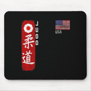 Judo USA Amerikaanse Vlag Judoka Dojo Martial Art Muismat