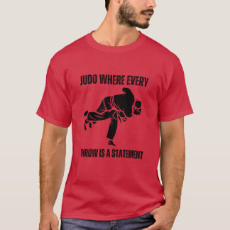 Judo waarbij elke worp een statement is jongen t-shirt
