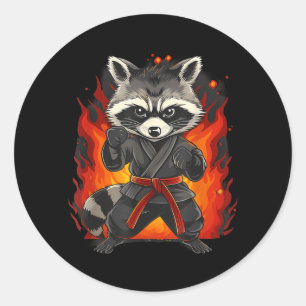 Judo Wasbeer Natuur Kickboksen Taekwondo Martial Ronde Sticker