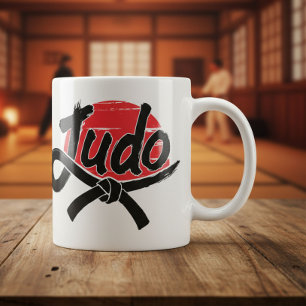 Judo - Zwarte Band - Rijzende Zon Koffiemok