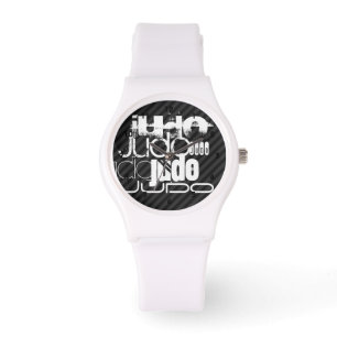 Judo Zwarte en donkergrijze strepen Horloge