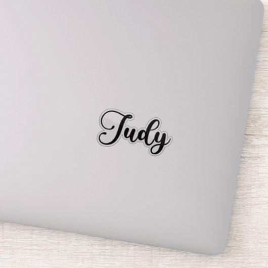 Judy Name - Handgeschreven kalligrafie Sticker (Detail)