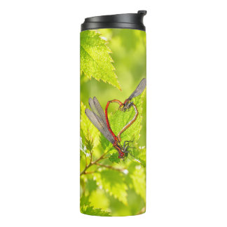 Juffertje Hart Groene Bladeren Thermische Tumbler Thermosbeker