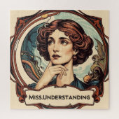 Juffrouw. begrip legpuzzel (Verticaal)