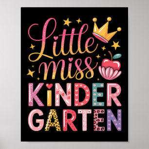 Juffrouw Kleuterschool Meisjes Kinderen Terug naar Poster