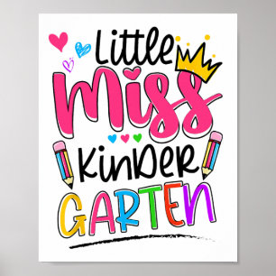 Juffrouw kleuterschool shirt ck naar school kinder poster
