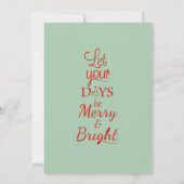  juffrouw met Kerstmis Feestdagenkaart (Achterkant)