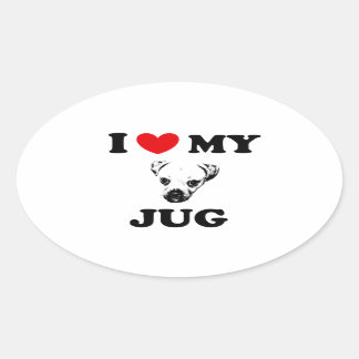 jug hond ovale sticker