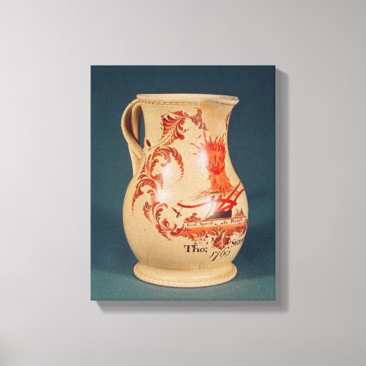 Jug, Leeds, c.1770 Canvas Afdruk (Voorkant)