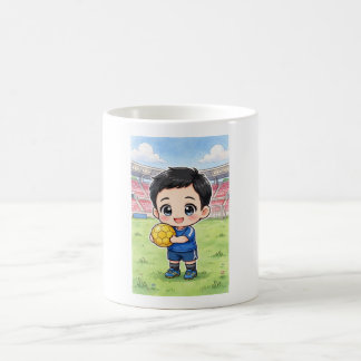 Jugador de futbol Kawaii Chibi con Pelota Amarilla Koffiemok