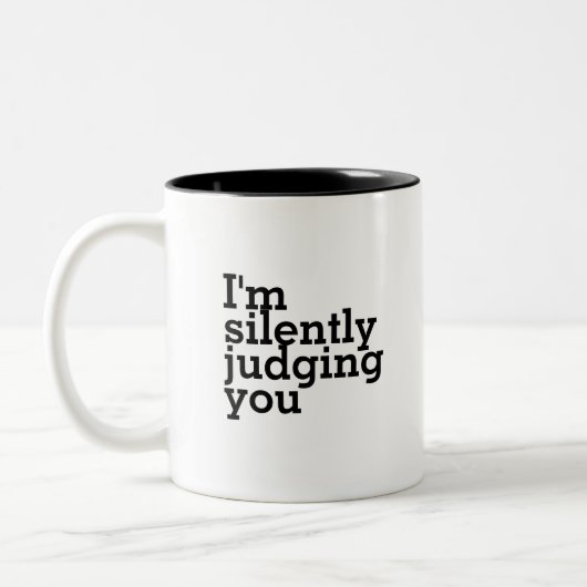 Jugement - MUG CAFÉ à deux tons (Gauche)