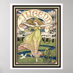 Jugend Art Nouveau Hoesje 16 x 20 Poster