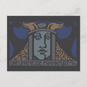 Jugendstille Einfuhrmesse 1919 Frankfurt am Main Briefkaart