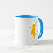 Juggable Cartoon Cat Personalized Jugglers Mok (Voorkant rechts)