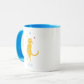 Juggable Cartoon Cat Personalized Jugglers Mok (Voorkant links)
