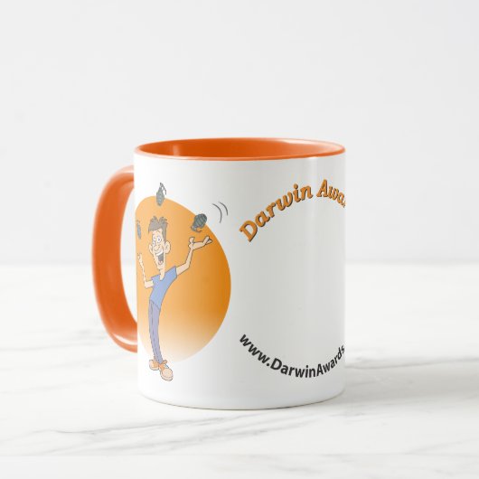 Juggle Donuts niet Grenades! Mok (Voorkant links)