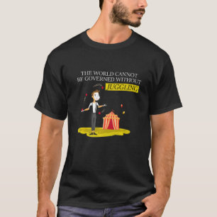 Juggler Circus Performer Tricks met boxen en speld T-shirt