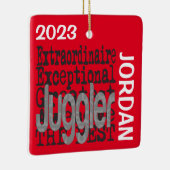 Juggler Extraordinaire CUSTOM Keramisch Ornament (Rechts)