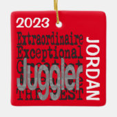 Juggler Extraordinaire CUSTOM Keramisch Ornament (Voorkant)