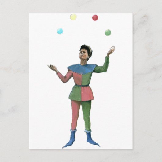 Juggler - illustratie briefkaart (Voorkant)