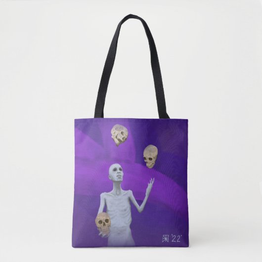 Juggler Juggling Skulls Fantasy Art Graphic Tas (Voorkant)