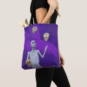 Juggler Juggling Skulls Fantasy Art Graphic Tas (Dichtbij)