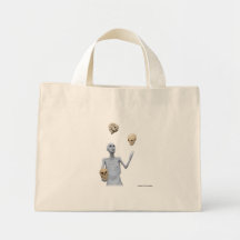 Juggler Juggling Skulls Fantasy Art Tote Bag