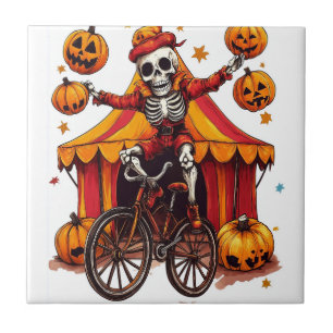 Juggling Bones � Grappige Circus Schedel Tegeltje