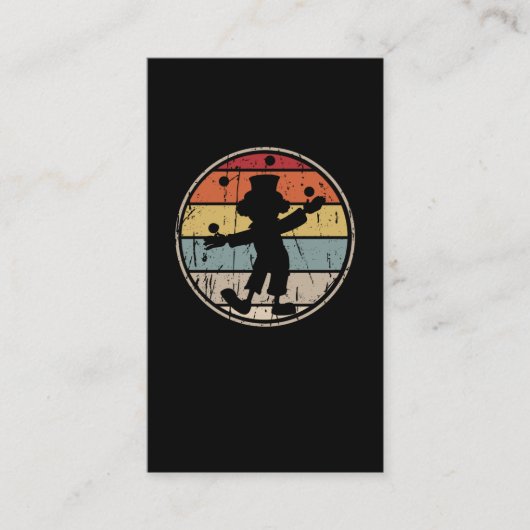 Juggling Clown Funny Circus Juggler Visitekaartje (Voorkant)