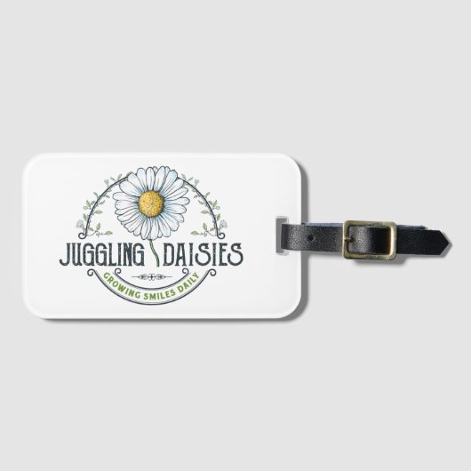 Juggling Daisies Logo Bagagelabel (Voorkant (horizontaal))