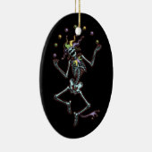 Juggling Jester Skeleton Keramisch Ornament (Rechts)