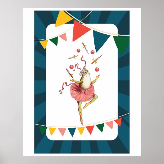 Juggling kikker poster (Voorkant)