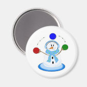 Juggling Snowman Magneet (Voorkant / Achterkant)