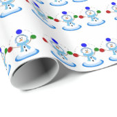 Juggling Snowmen Cadeaupapier (Rol Hoek)