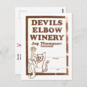 "Jug's Winery" Elbow Inn Post Kaart (Voorkant / Achterkant)