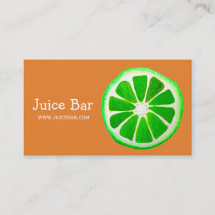 Juice Bar, groene drinken Visitekaartje