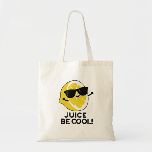 Juice be Cool Funny Fruit Pun Tote Bag (Voorkant)