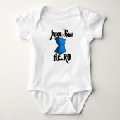 Juice Box Hero Baby Creeper U.S. Custom Ink Romper (Voorkant)