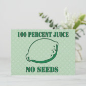 Juice No Seeds Kaart (Staand voorkant)