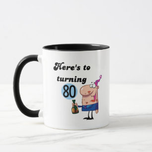 Juicht aan 80 T-shirts en Giften van de Verjaardag Mok