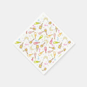 juicht champagne fluiten viering Papier Servet (Hoek)