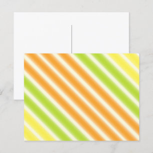 Juicy Citrus lemon Limoen en Oranje strepen Briefkaart