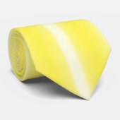 Juicy Citrus Lemon Yellow White Striped Stropdas (Opgerold)