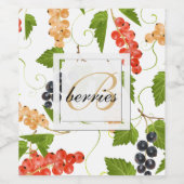 Juicy Currants Monogram Wijn Etiket (Enkel label)