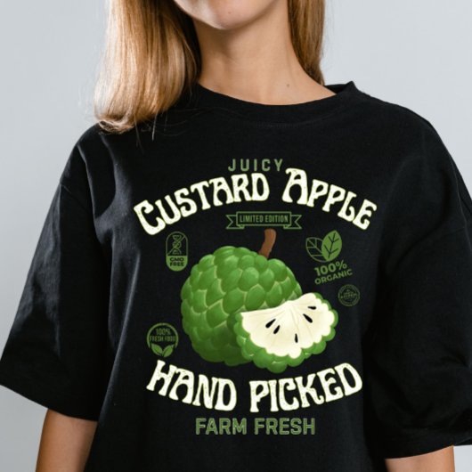 Juicy Custard Apple Fruit Label Tri-Blend Shirt