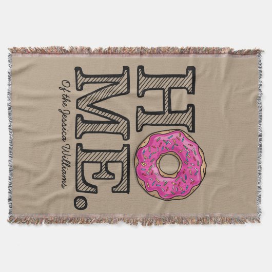 Juicy Delicious Pink Doughnut House Warmer Deken (Voorkant)