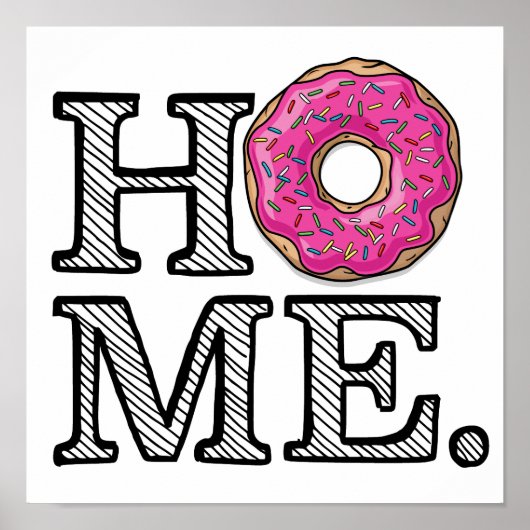 Juicy Delicious Pink Doughnut House Warmer Poster (Voorkant)