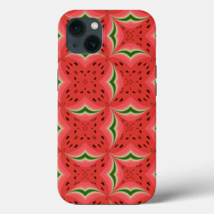 Juicy Delicious Ripe Watermelon met zaadontwerp iPhone 13 Hoesje